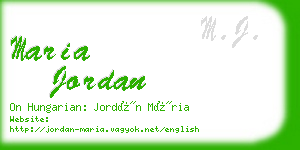 maria jordan business card